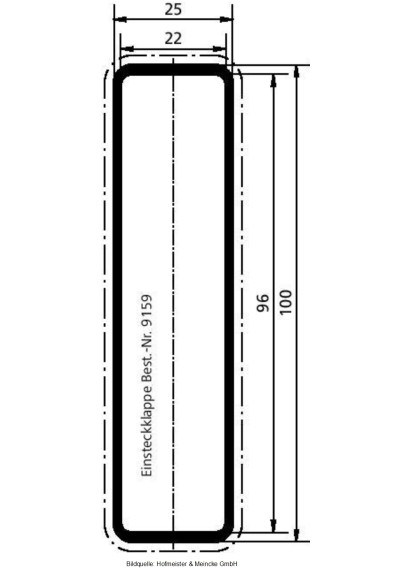 Aluminium Einsteckprofil, Einsteckbretter, Spriegelbretter 25 x 100 mm leicht